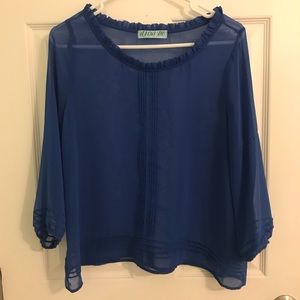 Sheer blue blouse
